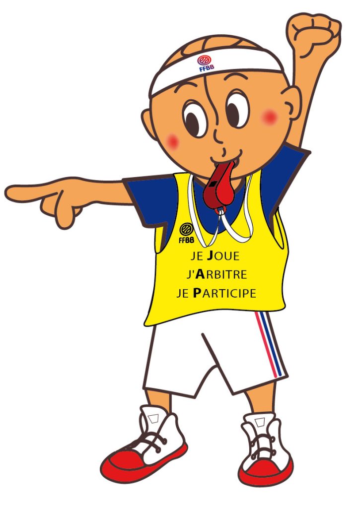 Dessin d'un arbitre de mini-basket